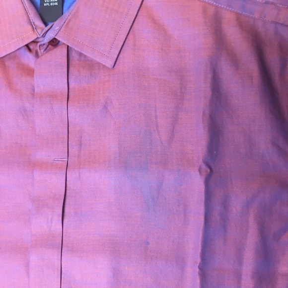 International Concepts Mens Iridescent Red Blue Long Sleeve Button Up Shirt M - Picture 13 of 13